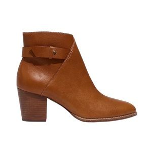 Madewell Kelci Cognac Brown Heeled Ankle Boot Size 8